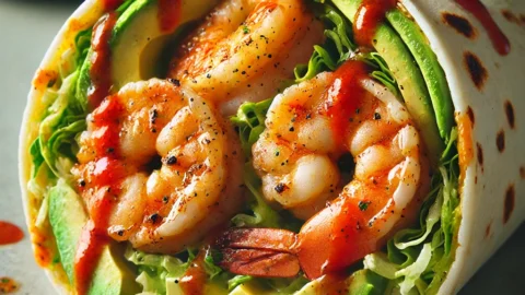 Spicy Shrimp Avocado Wrap Recipe