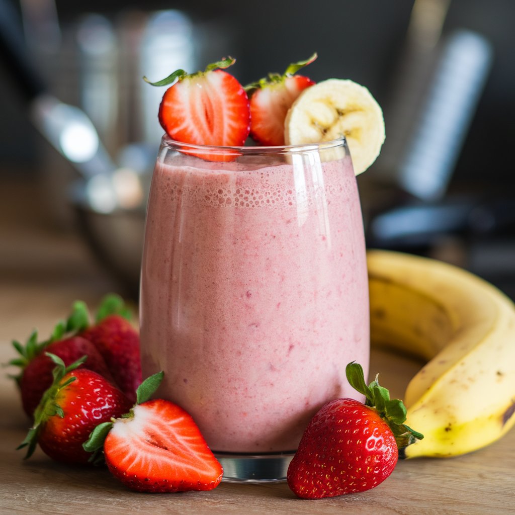 strawberry banana smoothie recipe without yogurt​