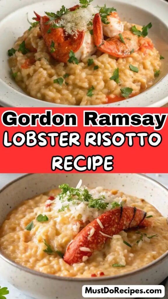 Indulge in Gordon Ramsay's luxurious Lobster Risotto. This exquisite seafood dish and other Gordon Ramsay Recipes are available at MustDoRecipes.com.
