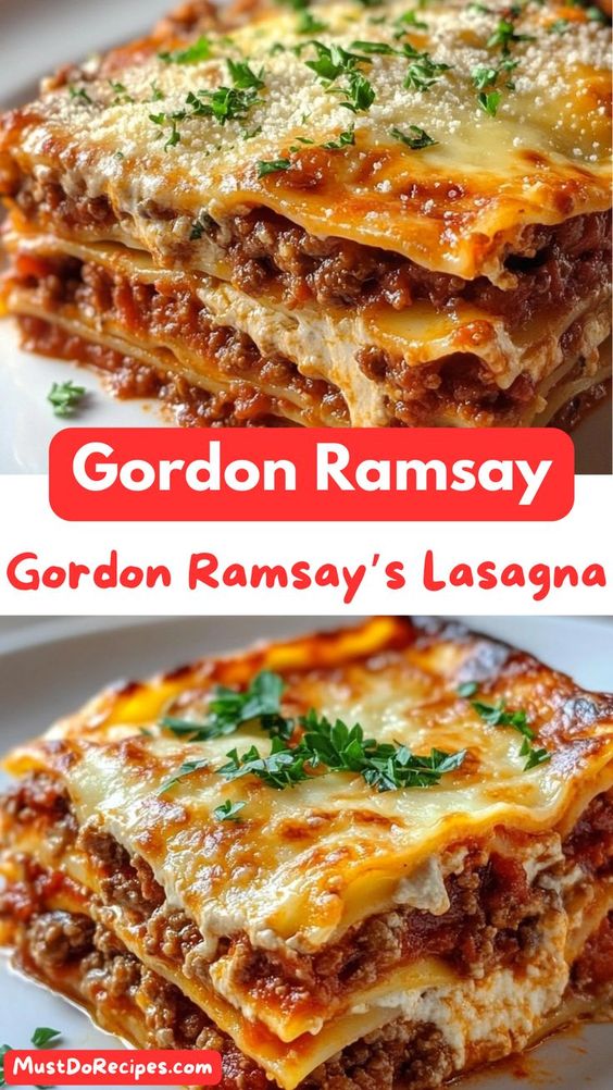 Craving classic comfort food? Try Gordon Ramsay's Lasagna. This hearty dish and other Gordon Ramsay Recipes are available at MustDoRecipes.com.
