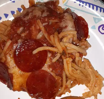 Spaghetti Pizza