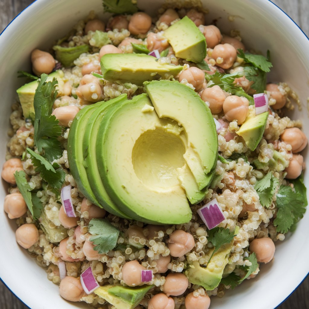 quinoa chickpea avocado salad