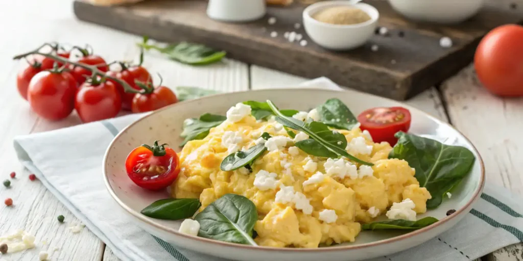 Feta Scrambled Eggs recipe