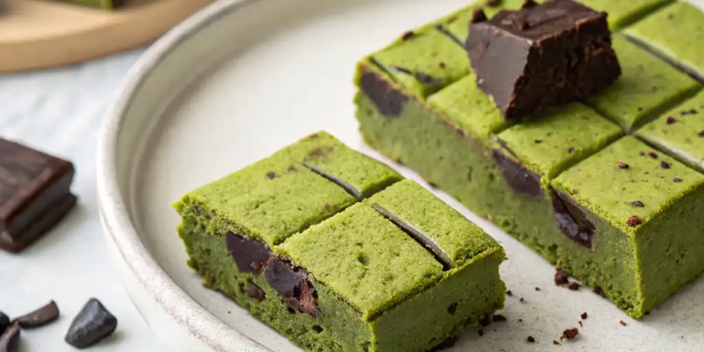 Matcha Brownies Dark Chocolate