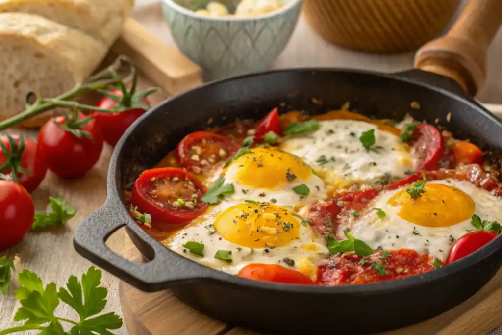 Best Tomato and Feta Baked Eggs 