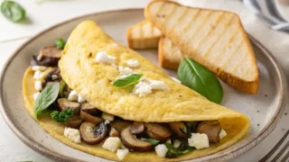 Feta and Mushroom Omelette