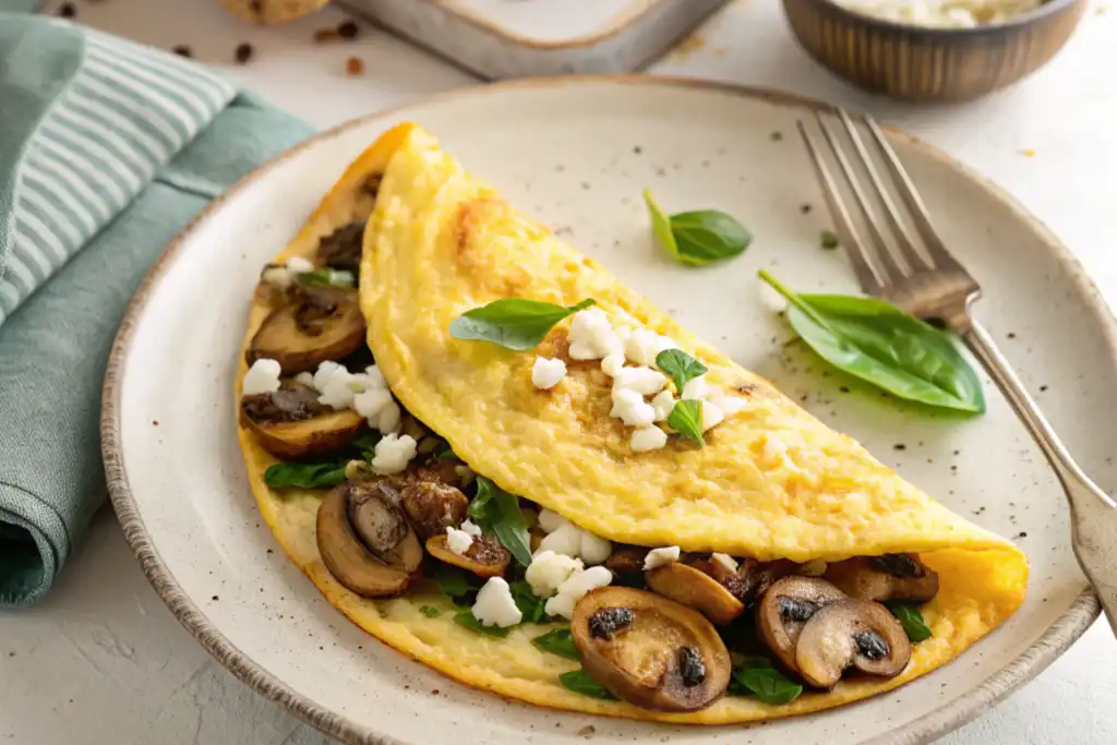 Best Feta and Mushroom Omelette