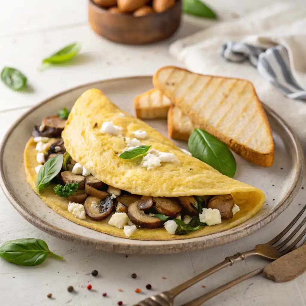 Feta and Mushroom Omelette