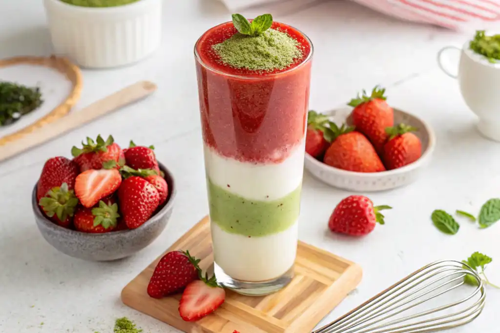 Strawberry Matcha Latte 