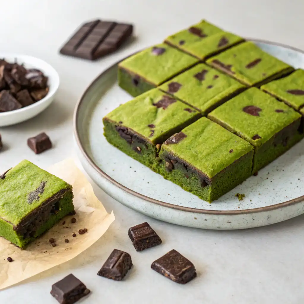 Matcha Brownies Dark Chocolate