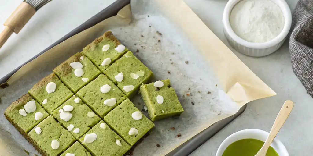 Matcha Brownies White Chocolate