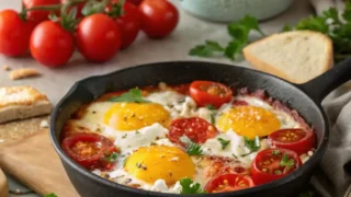 Tomato and Feta Baked Eggs Recipe