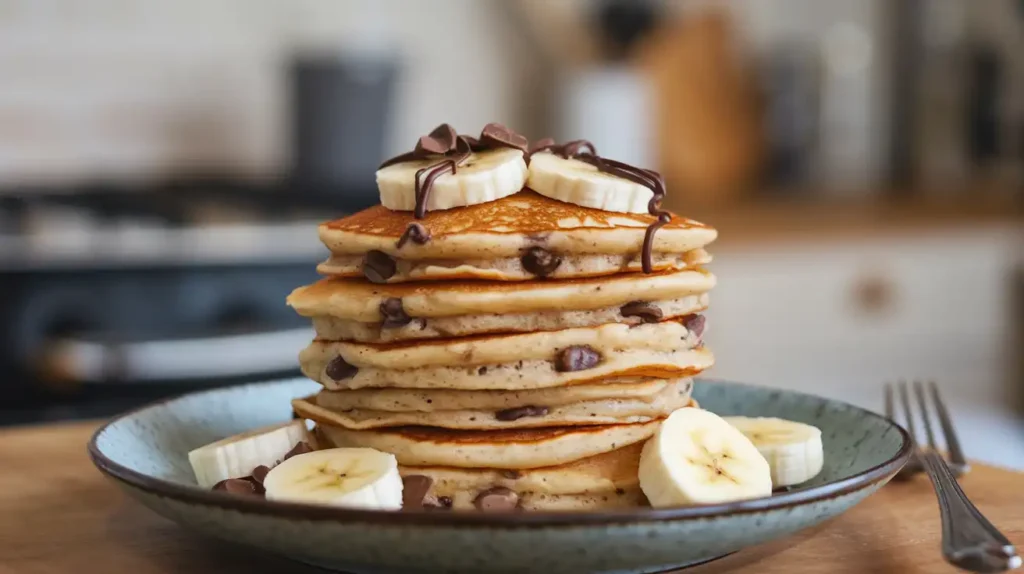 Best Banana Chocolate Chip Pancakes