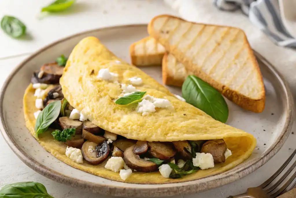 Feta and Mushroom Omelette