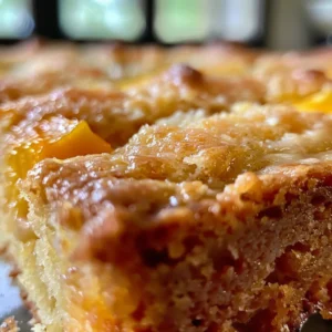 Slices of Southern Peach Bread on a wooden board.