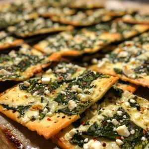 Crispy baked potato rounds topped with feta cheese and herbs.